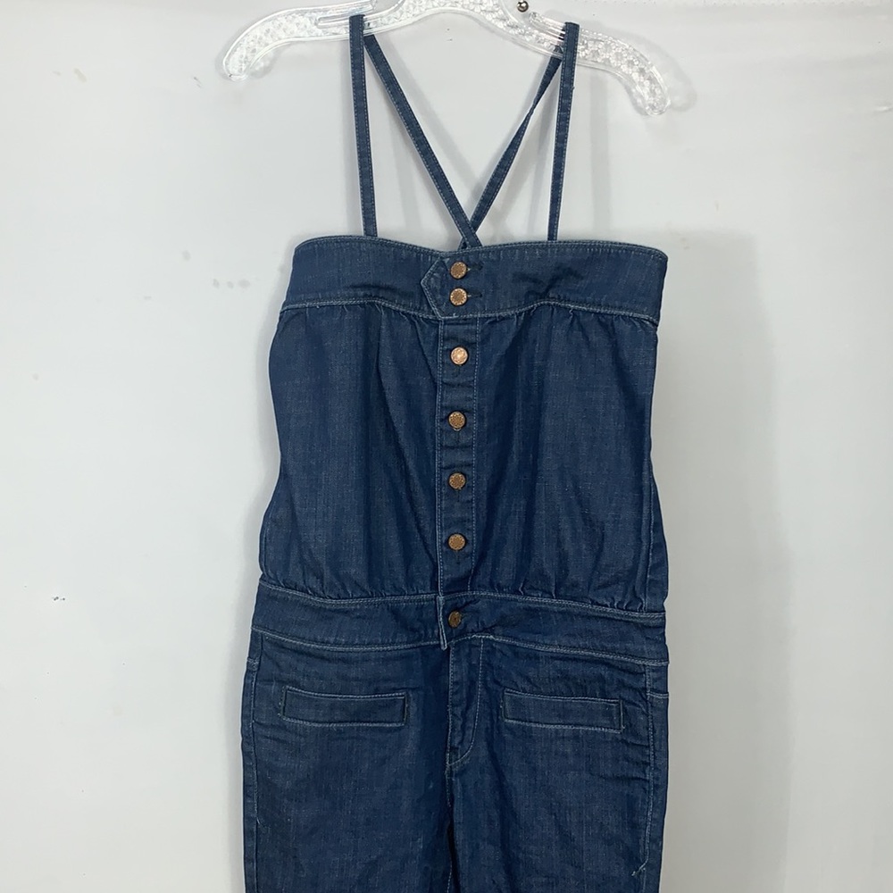 Silence & Noise Strapless Denim Jumpsuit Size 6